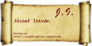 József István névjegykártya